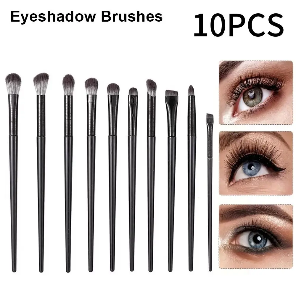 10 ピース/セットアイディテールブラシアイシャドウブラシ小さなアイメイク汚れメイクブラシソフト毛アンダーカバーアイライナー