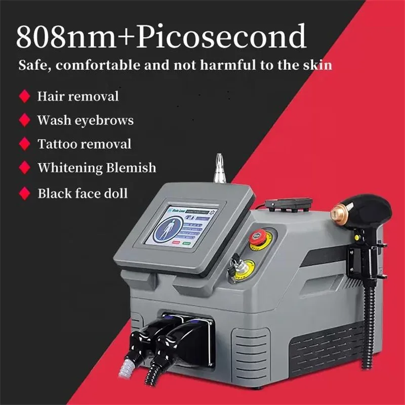 2 in 1 Ice Titanium Diode Laser Hair Removal Machine Tattoo Removal Laser Professional Nd Yag Pico Laser Remove Tattoo