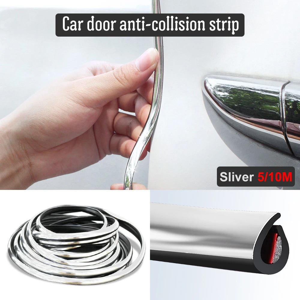 5M/10M Car Door Protector Anti-Collision Strip Seal Door Edge Anti-Scratch Sticker Car Body Safety Protection Styling Moulding