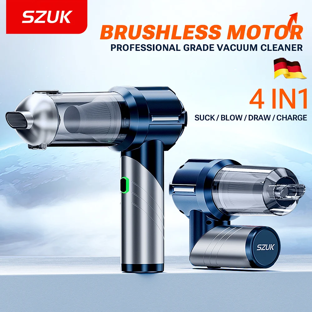 

SZUK NEW Foldable Car Vacuum Cleaner Portable Handheld Mini Vacuum Cleaner Strong Suction Cleaning Machine Car Wireless Cleaner