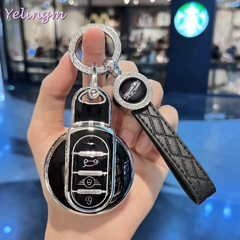 TPU Car Key Case Cover for BMW Mini Cooper Keyring Countryman F54 Clubman F55 Hardtop F56 F57 F60 Fob Keychain Accessories view 4