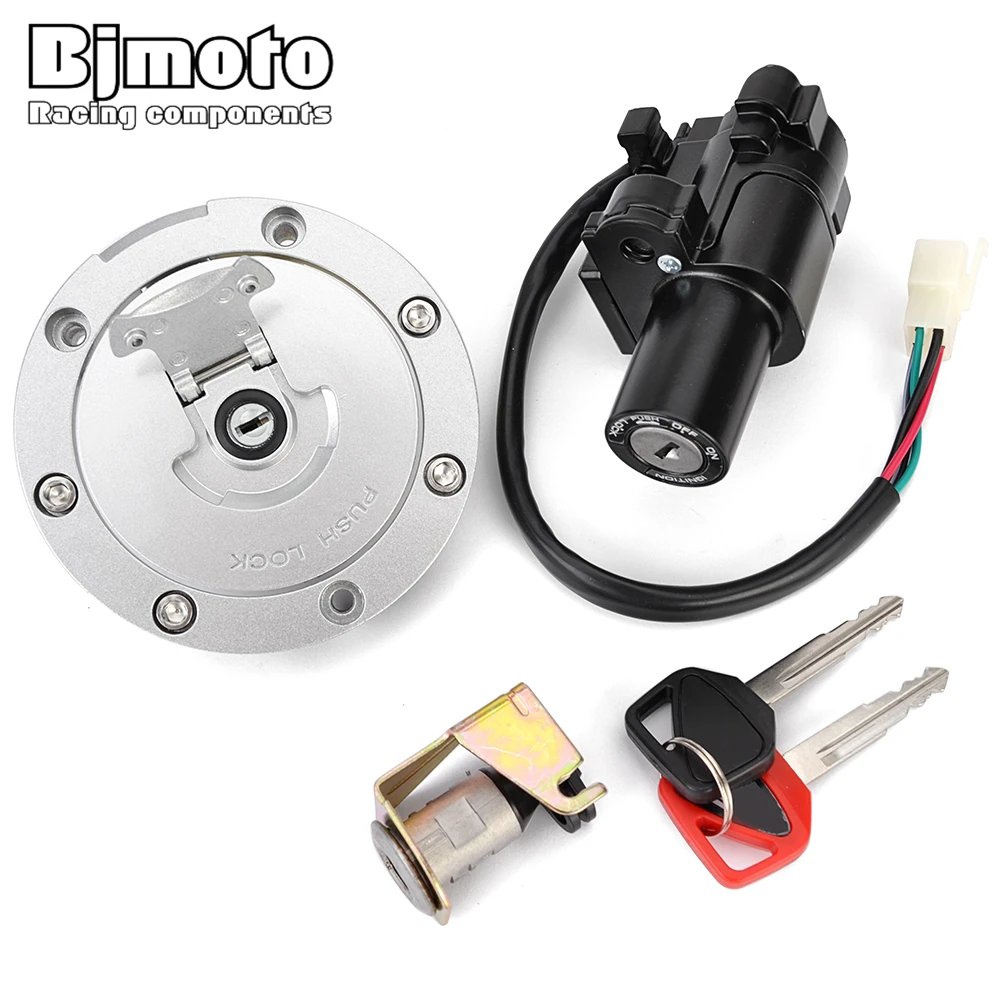 

CNC Motorcycle Fuel Gas Cap Ignition Switch Seat Lock with Key Kit For Honda CBR600 CBR600F PC35 CBR900RR CBR929/CBR954 VFR800