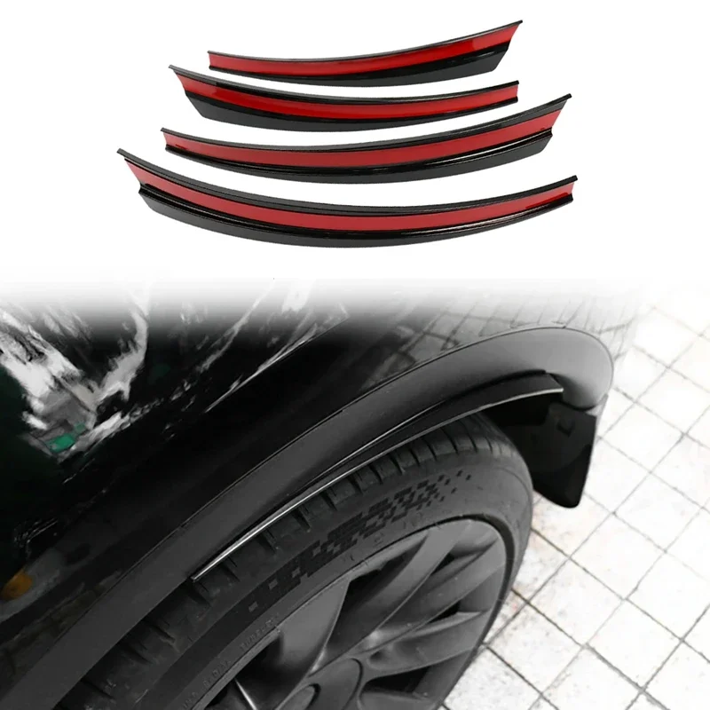 Front+Rear Car Wheel Eyebrow Fender Mudguard For Tesla Model Y 2021 Mud Flap Splash Guard Automotive Modification Accessories