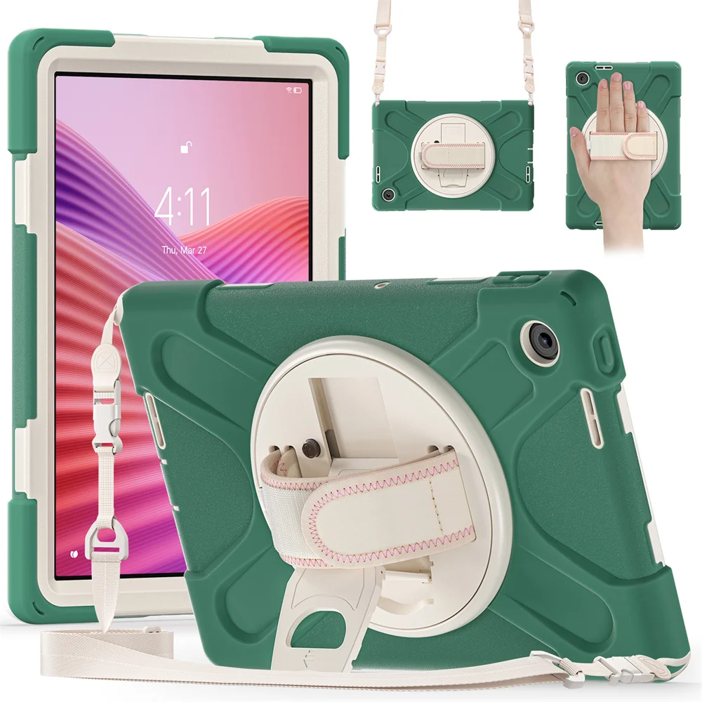 360° Rotating Rugged Case for Lenovo Xiaoxin Pad 11 2025 2024 K11Plus Shockproof Cover Lenovo Tab M11 Idea Tab 11inch S10 10.1''