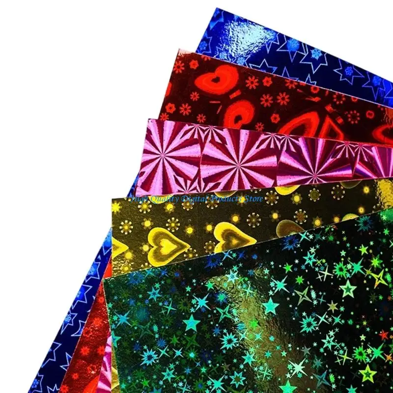 U2JE 50/100 قطعة من ورق الحرف اللامع الملون مقاس 15 سم مربعًا لامعًا