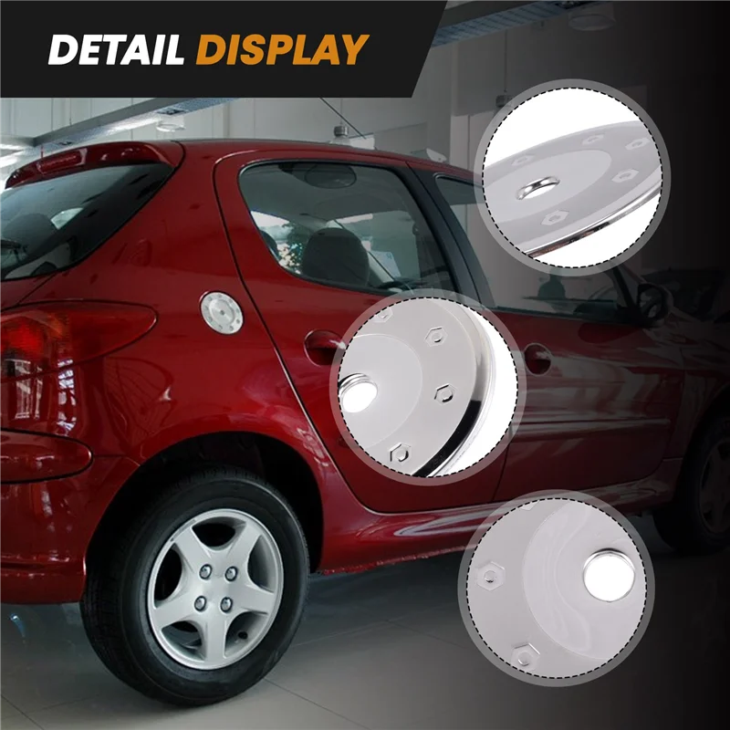 A45F-الفولاذ المقاوم للصدأ غطاء خزان الوقود غطاء صندوق الغاز اكسسوارات السيارات التصميم لبيجو 206 207 سيتروين C2