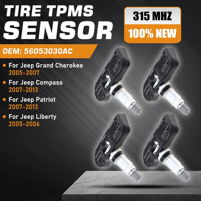 

1/4PCS For Jeep Grand Cherokee WK TPMS 2005-2007 Jeep Compass Jeep Patriot 2007-2013 Jeep Liberty 2005-2006 Tire Pressure Sensor