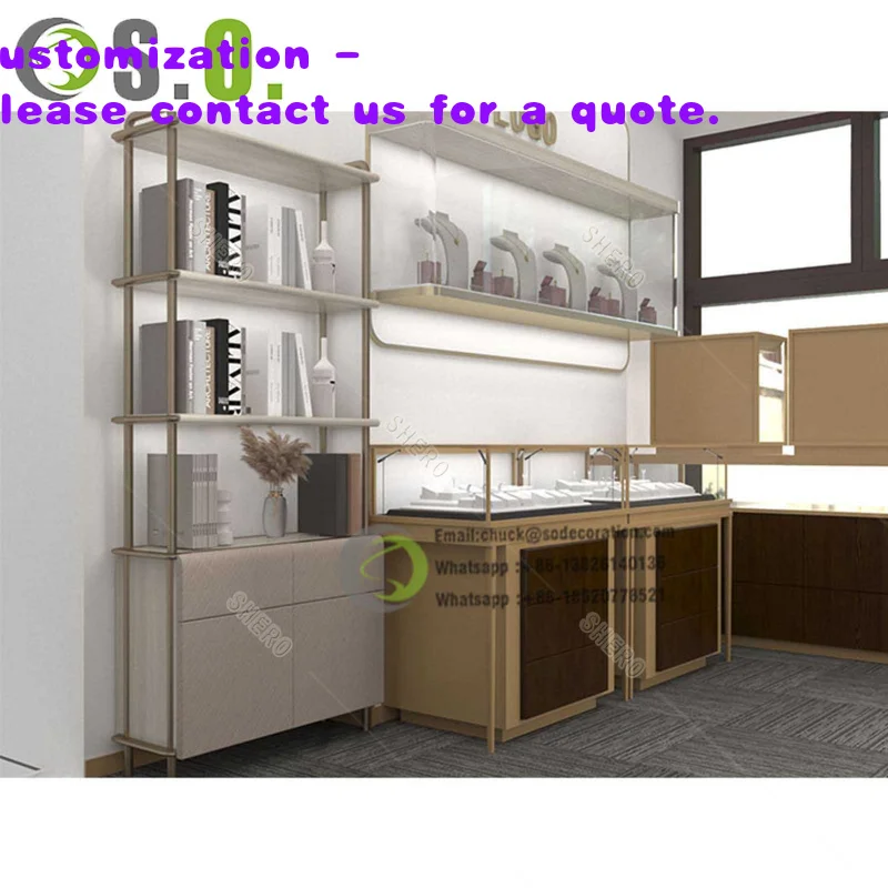 

custom.Luxury Jewellery Shop Counter Furniture Design Jewelry Display Cabinet Glass Display Jewelry showcase Sets