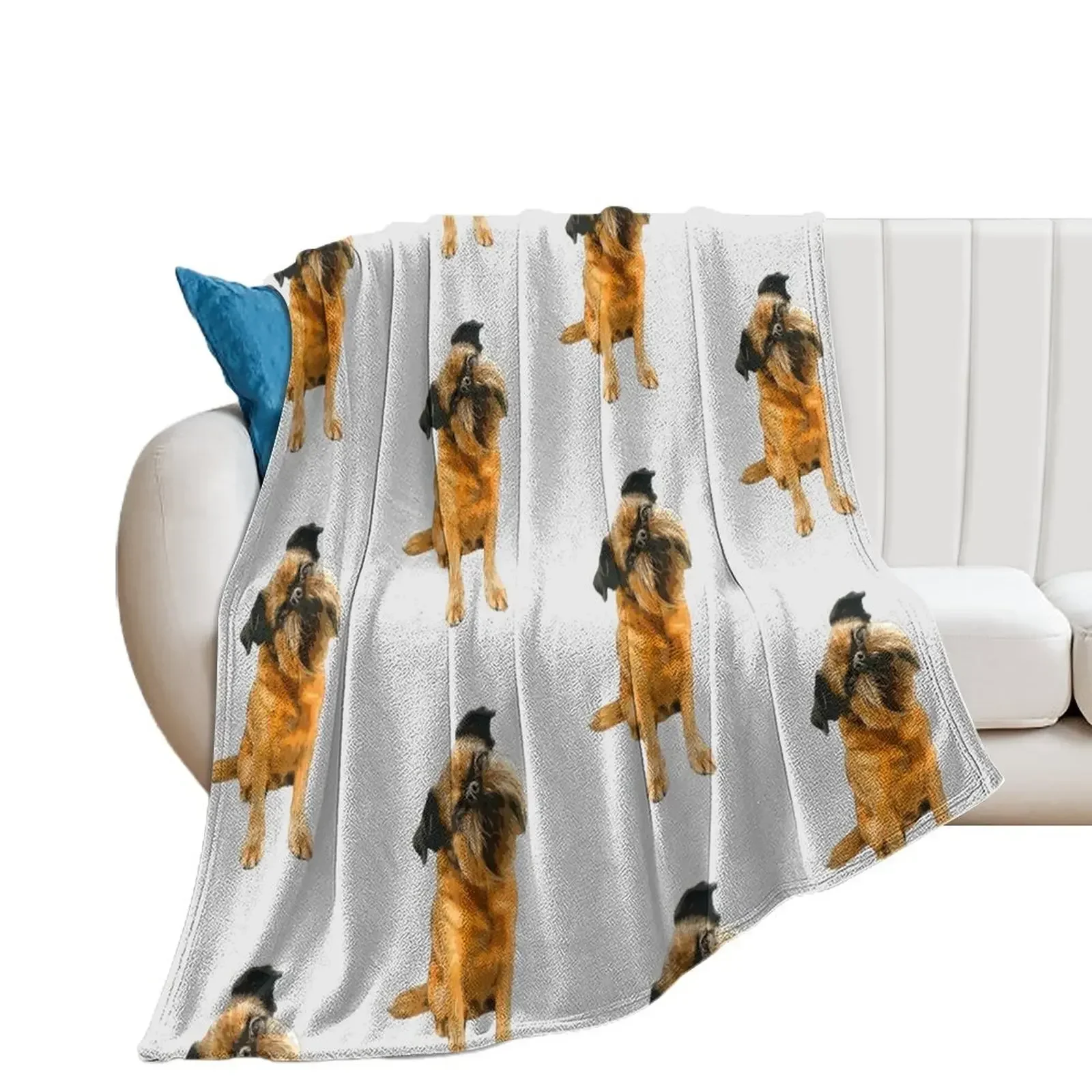 

Brussels Griffon Gorgeous Dog Art! Throw Blanket Soft Plaid Sofas Polar Blankets