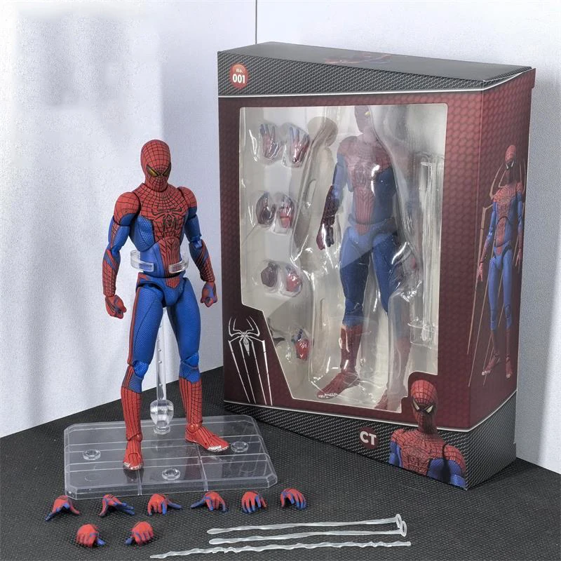 

Ct Toys Anime Spiderman Mafex 001 In Stock Peter Parker Andrew Garfield The Amazing Spider-Man Shf Action Figure Model Toys Gift