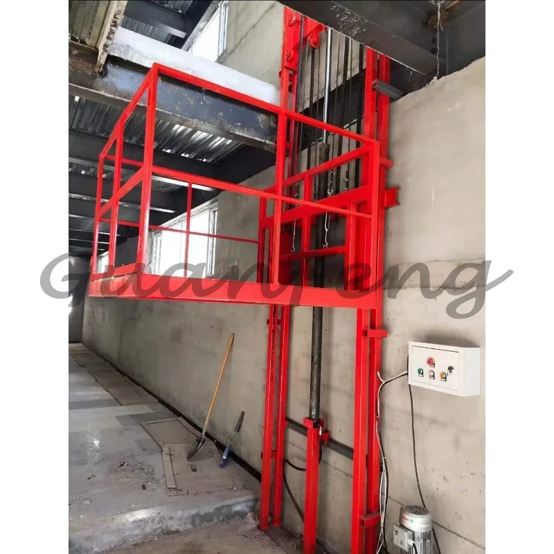 

3M Hydraulic Lift Freight Elevator Small Lift Household Electric Platform Lift Customized Double Track Workshop Lifting Platform