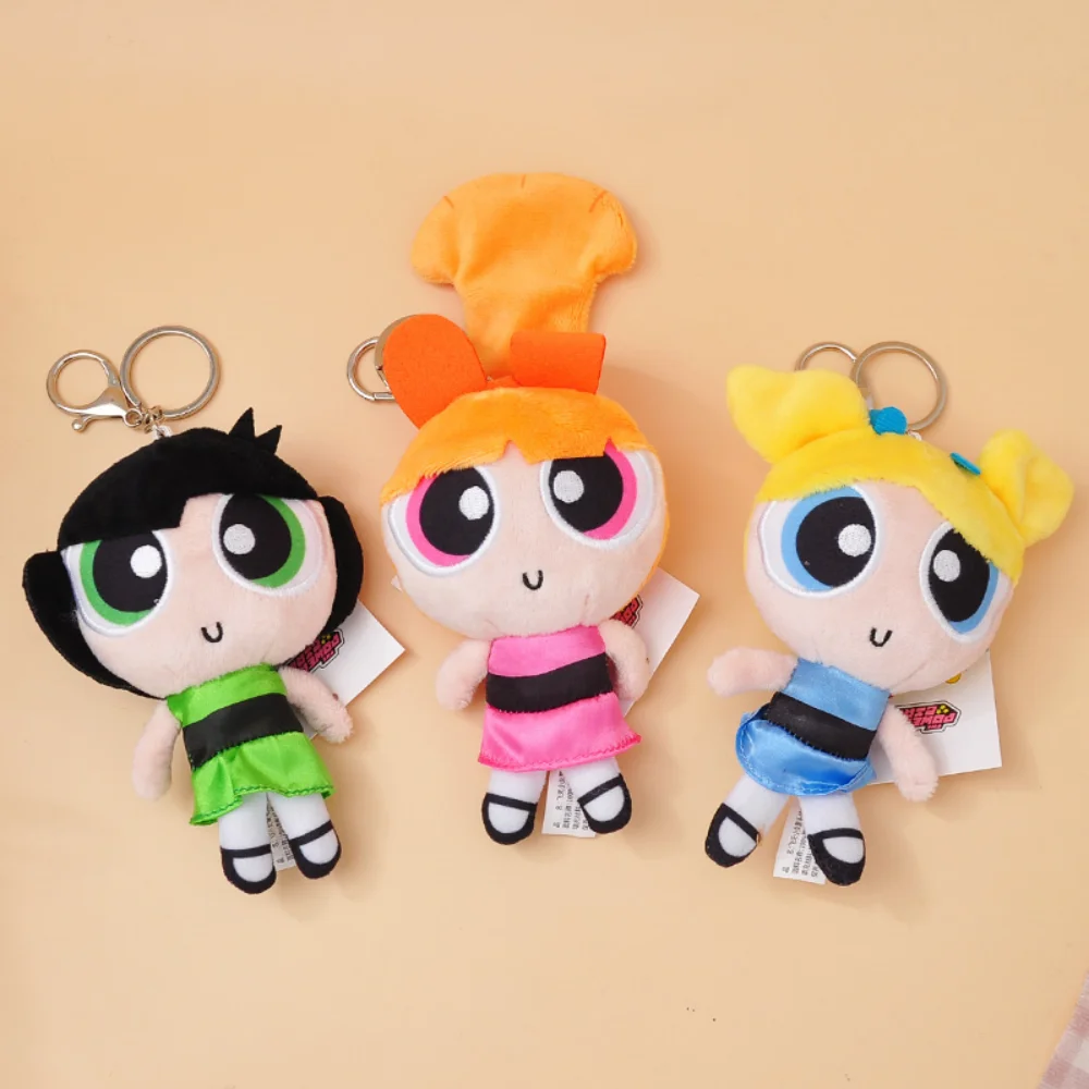 

Новая плюшевая кукла PowerPuff для девочек 12-13 см, орнамент Keychai, милый лютик, пузыри, мультяшная сумка, подвесное украшение, подарок для девочек