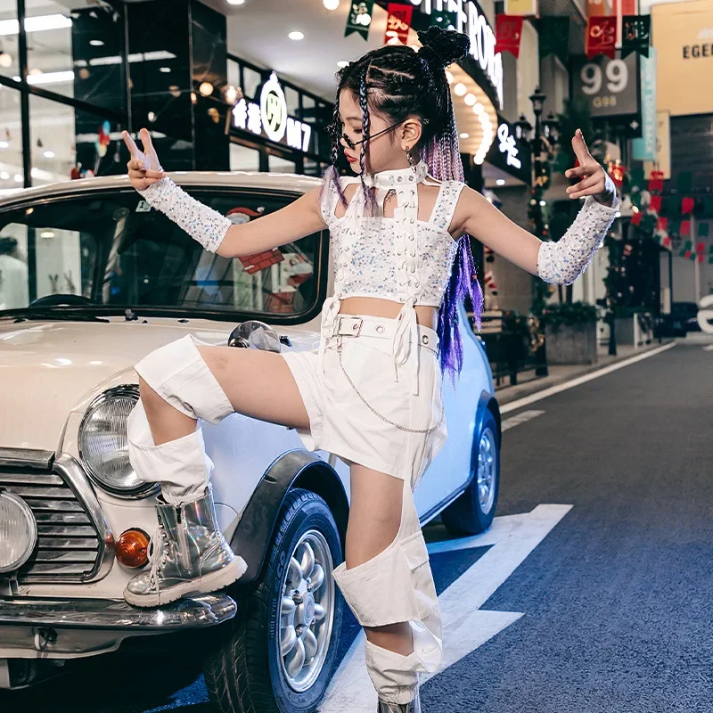 

Children's performance clothing, jazz dance, girl's walk show, fashionable street dance, hip-hop set, trendy and cool