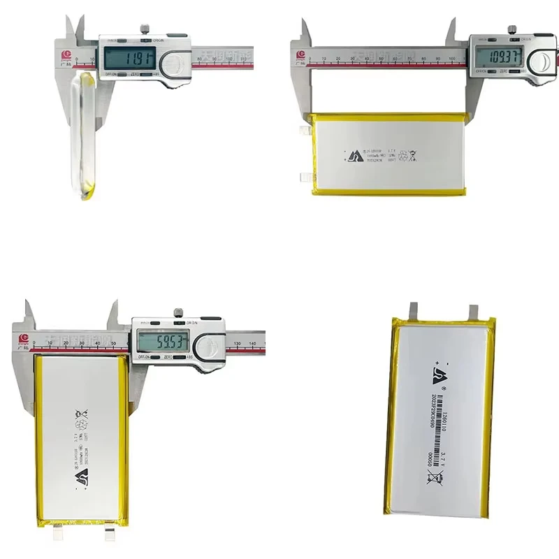 Baterías de polímero de litio de 3,7 V, 10000mAh, 1260110, células recargables Lipo li-po para banco de energía, portátil, luces de Camping Diy