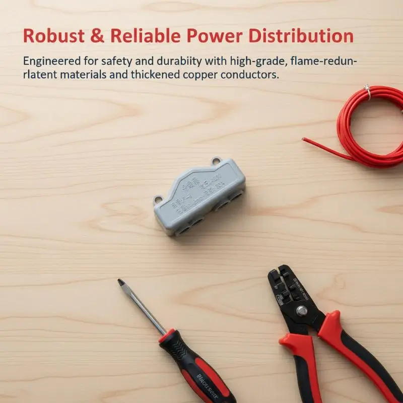 Compact Splice Electrical Connectors High Power Splitter Conductor Tool Free Installation for Home LED Lighting Wiring