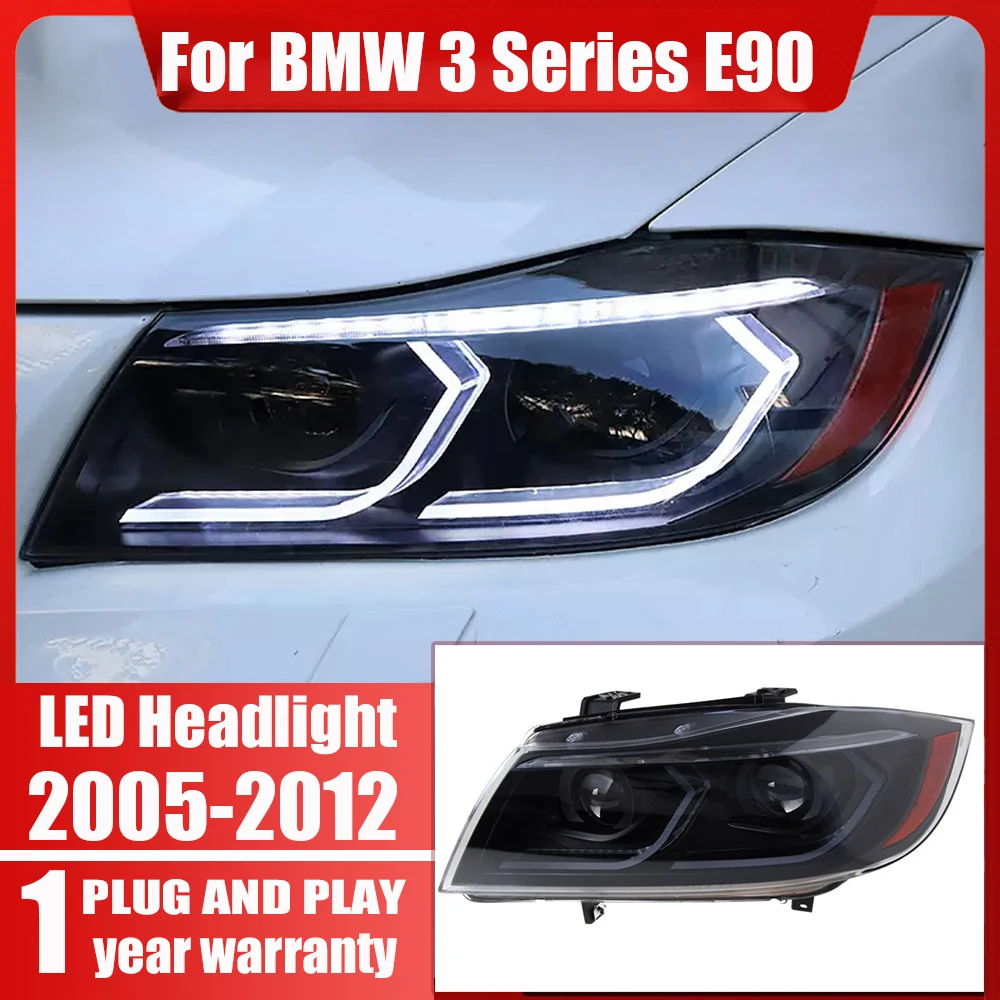 Car Lights for BMW E90 3 series 316 320 328 330 Headlight 2005-2012 318I 320I 325I Head Lamp LED Drl Projector Lens Automotive