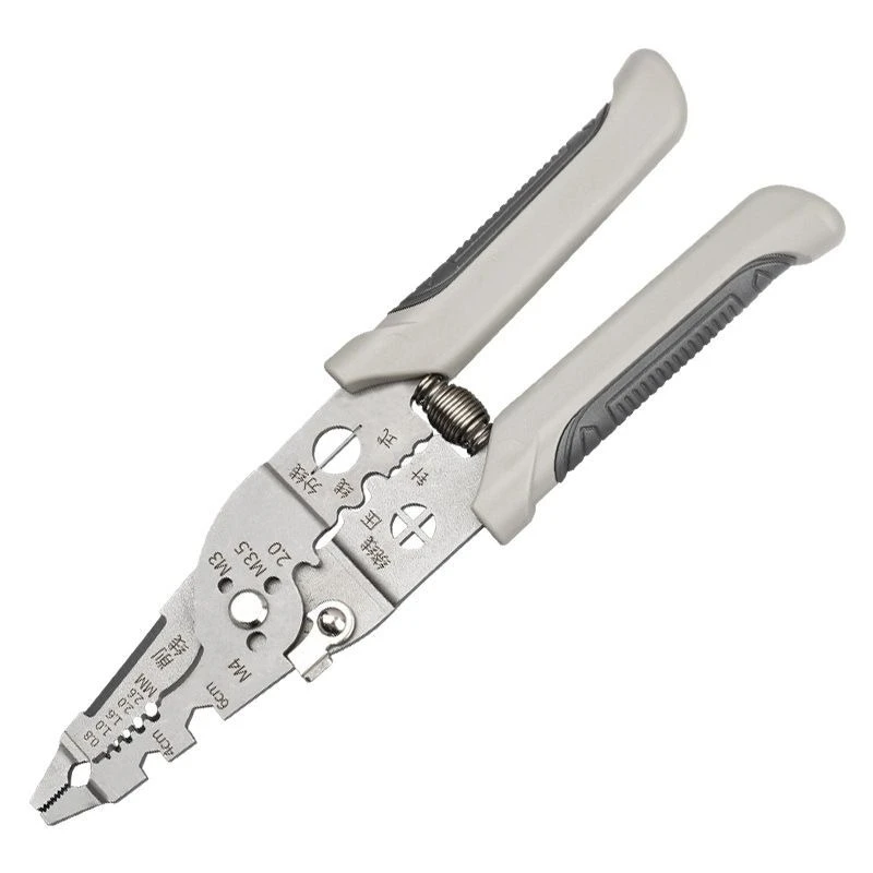 Multifunctional Electrician's Special Wire Stripping Pliers, Splitting, Peeling and Crimping, Imported Universal Type