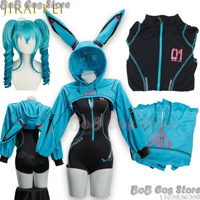 vocal-derivative-sexy-cosplay-cyber-apretado-ropa-deportiva-mono-chaqueta-corta-con-capucha-traje-de-bano-azul-jirai-kei-comic-con-festival