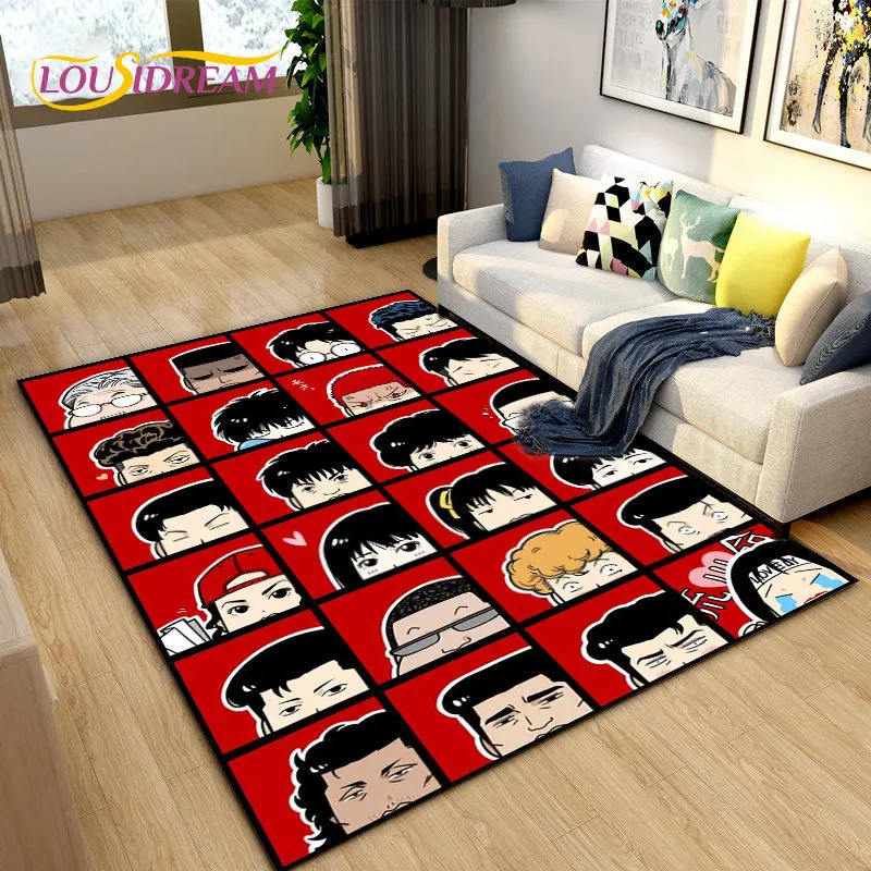 Slam Dunk Japan Anime Cartoon  Area Rug,Carpet Rug for Living Room Bedroom Sofa Doormat Decoration, Kids Play Non-slip Floor Mat