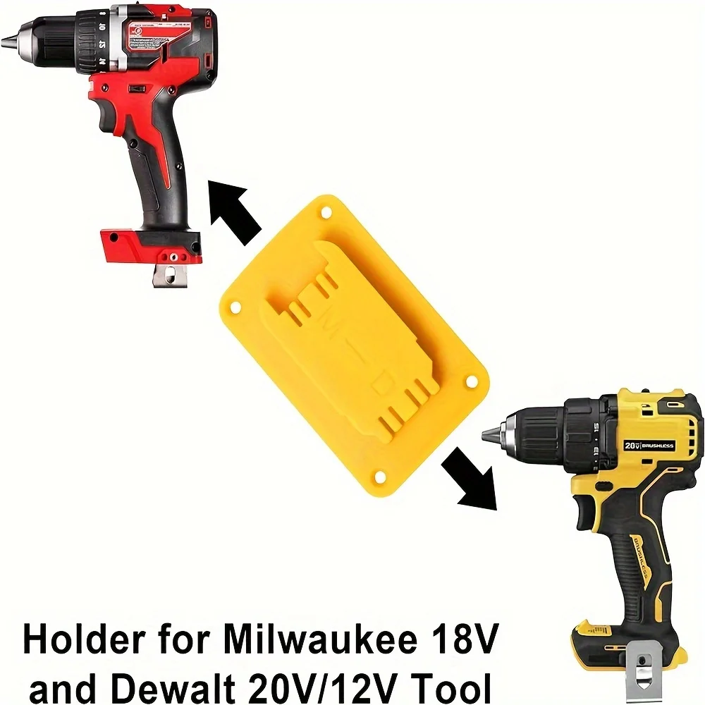 NEW 5Pcs Tool Holder Dock Wall Mount Storage Rack For Dewalt 14.4V/18V/20V For Milwaukee 18V Fixing Devices Drill Tools Holder