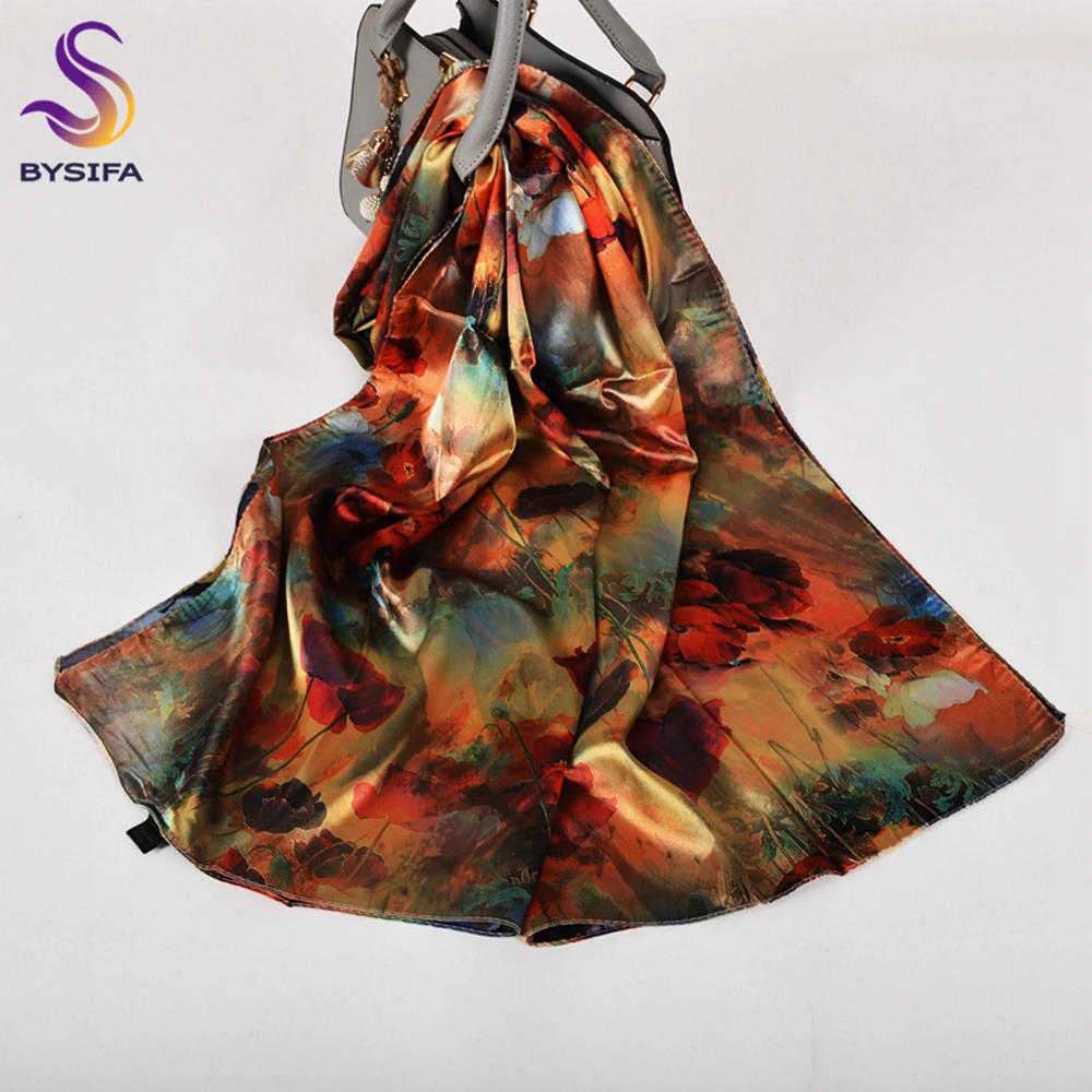 Sciarpe rosa da donna avvolge New Lily Large Square Women sciarpa di seta Cape 160*70cm High Top autunno inverno sciarpa da collo in seta femminile