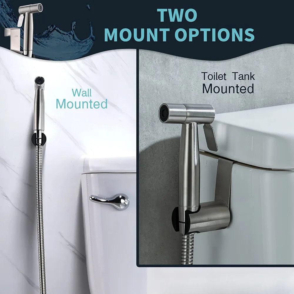 Handbrause-Bidet-Set aus 304 Edelstahl, Sprühpistole, Handbrause für Toilette, Bidet-Armatur, Sprühdüse mit Selbstreinigungsfunktion – Detail 3