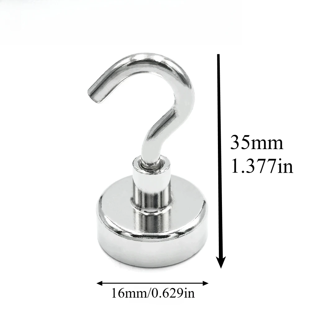 4/10pcs Magnetic Hooks 50Lbs Heavy Duty for Cruise Cabins,  Neodymium with Hooks for Hanging.Hooks Magnetic Hanger for Toolbox image 2