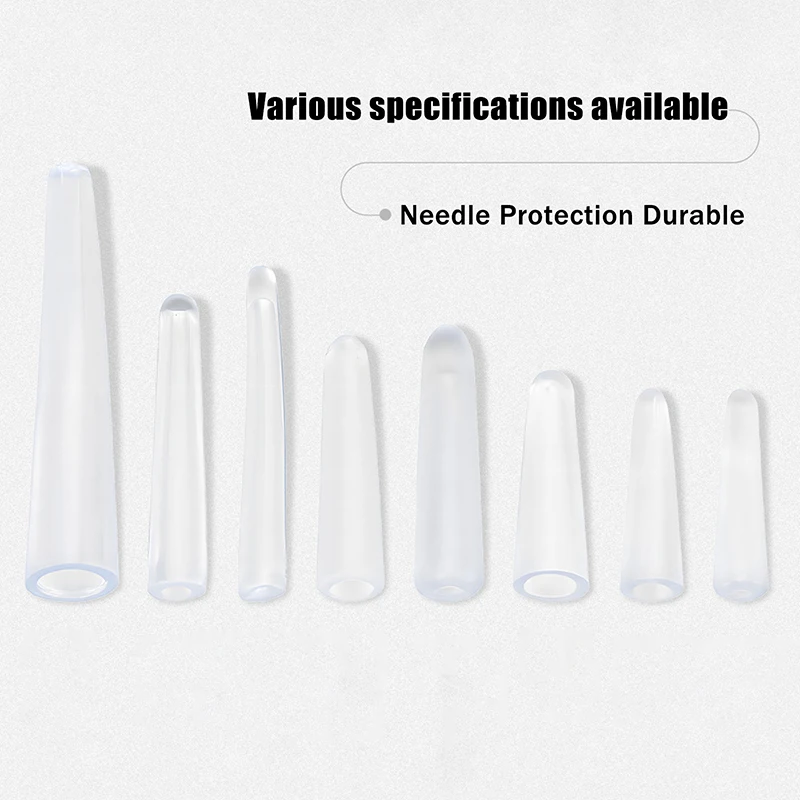 50 個のニキビ針先端プロテクターソフト保護スリーブまつげピンセット先端カバークリップ保護スリーブクリップ保護カバー