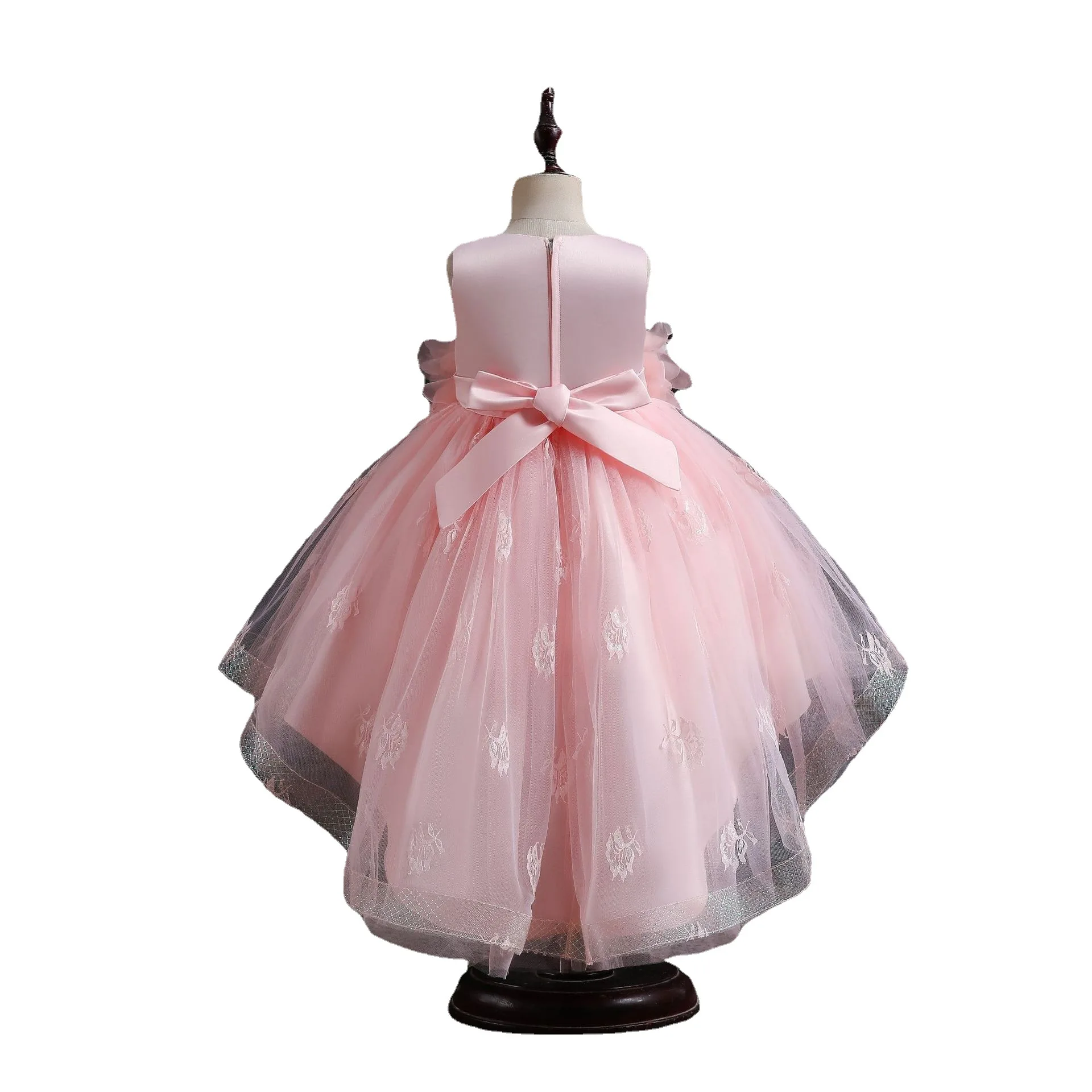 Annabelle Blumen mädchen Kleid für Kinder Rundhals applikationen Brautjungfer Baby Weihnachts kleider Hochzeiten Kinder Geburtstags feier Kleid