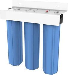 20inch Big Blue Whole House Water Filtration System High Capacity 3 Stage 20 Jumbo Water Filter Cartridges Housing