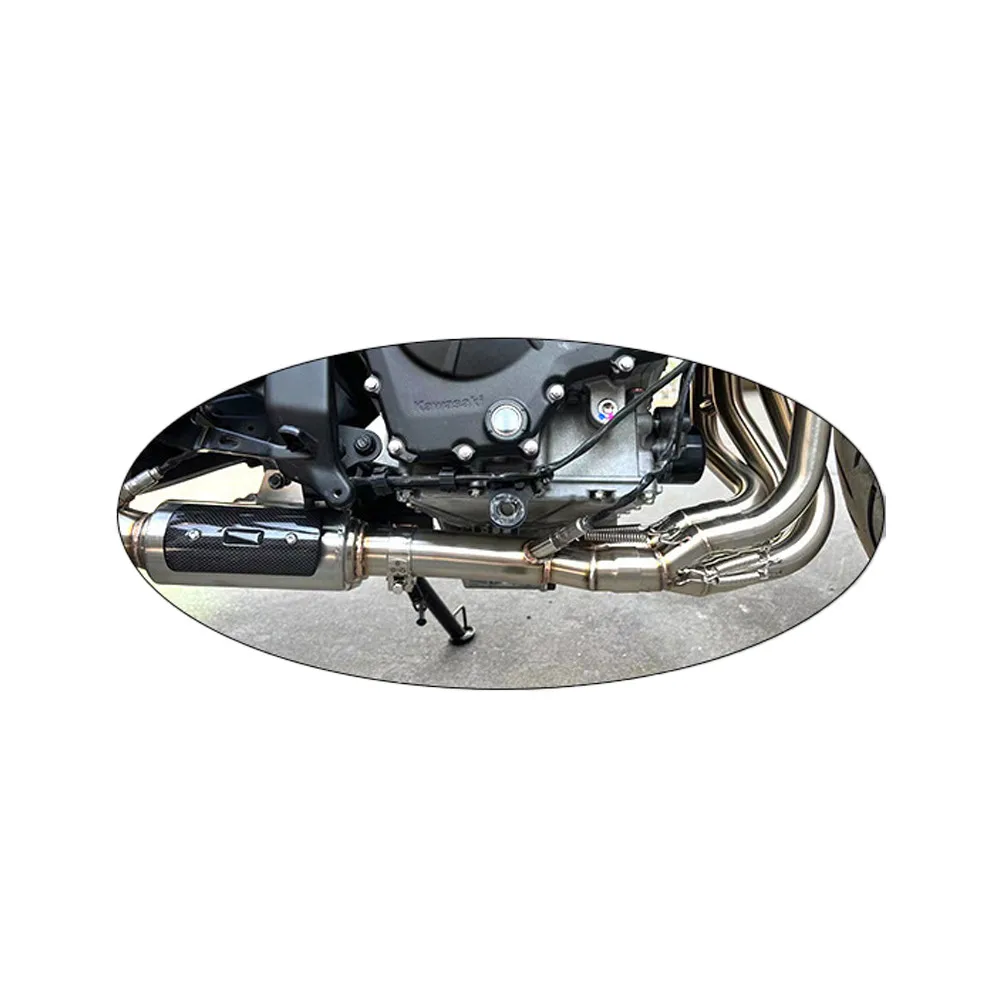 For Kawasaki Ninja ZX4R ZX4RR Full Exhaust Tips Motorcycle Muffler Slip-on Exhaust Systems Exhausts Pipes