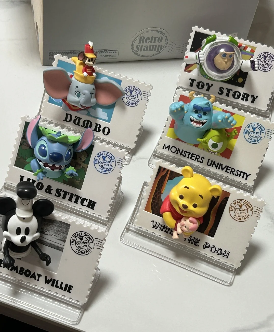 حقيقية ديزني 100 الذكرى خمر Stamps صندوق أعمى مغناطيس الثلاجة جمع زخرفة تذكارية هدايا عيد الميلاد #2