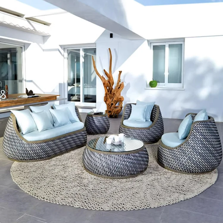 # Outdoor Wicker Garden Sectional Sofa Set With Cushion Garden Rattan Furniture Sofa