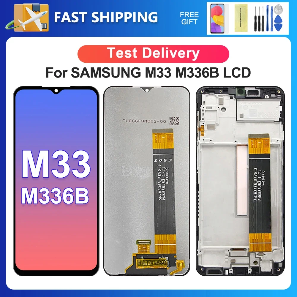 

M33 5G For Samsung 6.6''For M336 M336B M336BU M336K LCD Display Touch Screen Digitizer Assembly Replacement