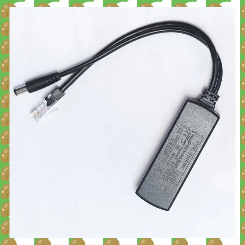 T36C Gigabit Mini Poe Splitter 10/100/1000Mbps POE Splitter DC Output 12V Power Over Ethernet IEEE 802.3Af untuk IP Datang