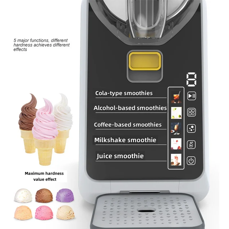 Profesjonalna lodówka do smoothie, inteligentna maszyna do smoothie o dużej pojemności, w pełni automatyczna, biurkowa maszyna do robienia smoothie i lodów, 150W.