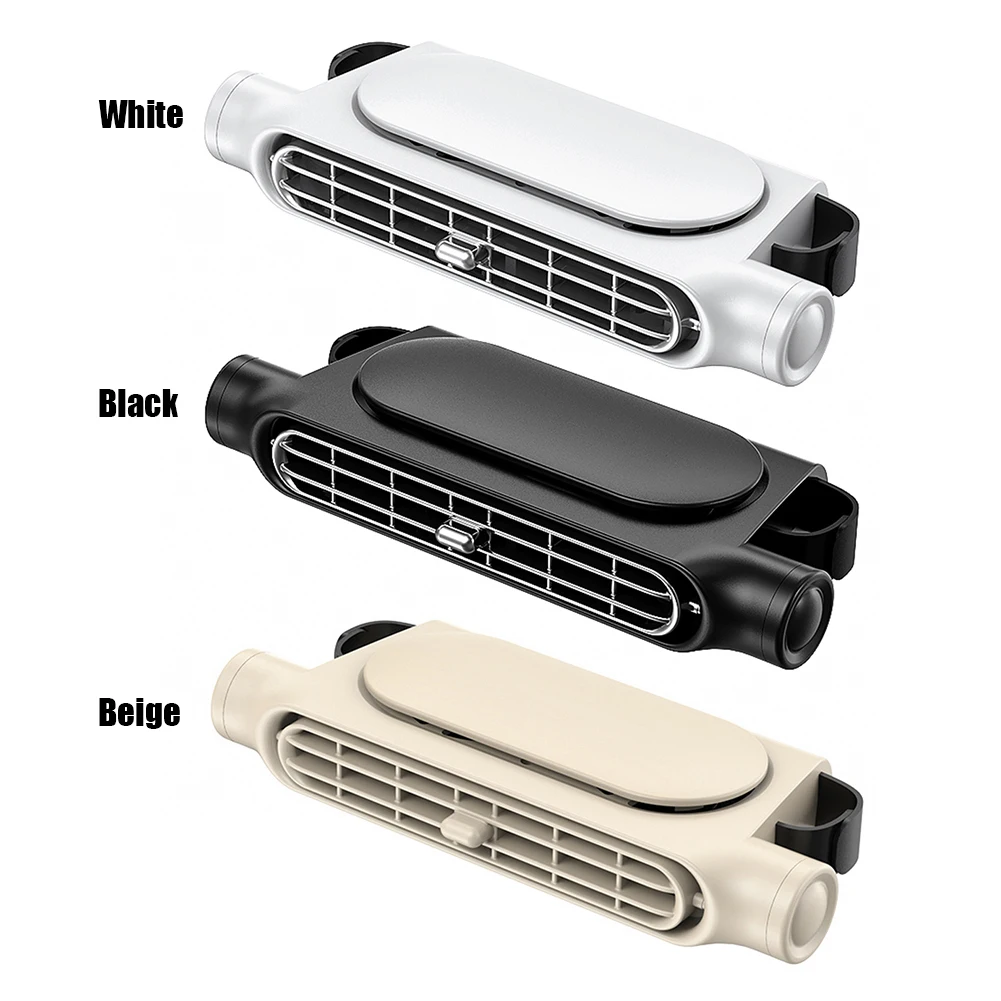 3 Speeds Adjustable Car Headrest Cooling Air Fan Portable Car Seat Fan USB Powered Air Cooling Fan for Front Rear Seat Passenger