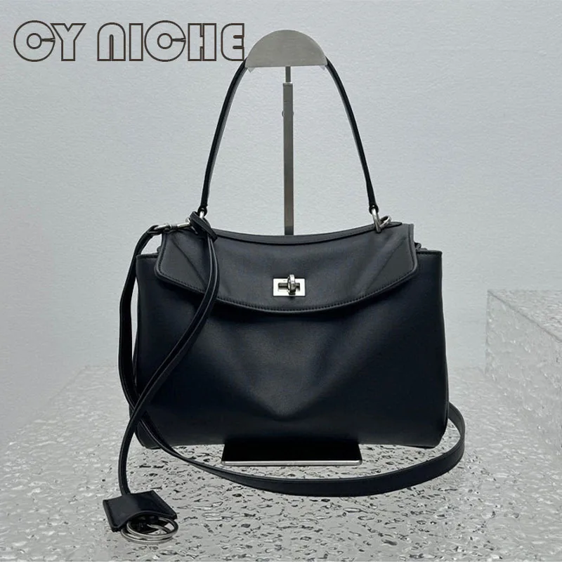 CY NICHE Women's 2024 New Briefcase Large Capacity Handbag Unisex  Tote Bag High-Quality Soft Genuine Leather Lazy Shouder Bag