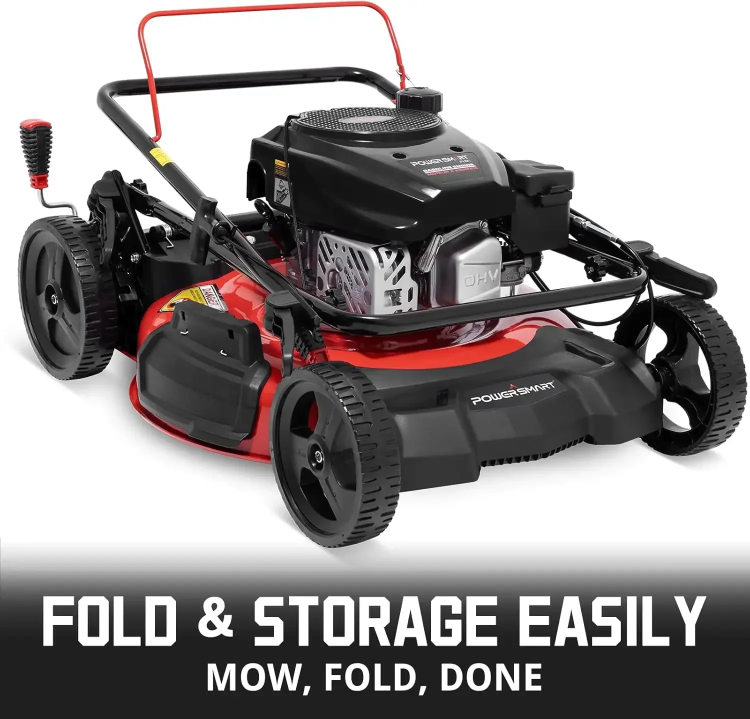 Gas Lawn Mower 21 in. 144cc 4-Cycle Engine 3-in-1 Rear Bag, Mulch and Side Discharge, 6-Position Height Adjustment