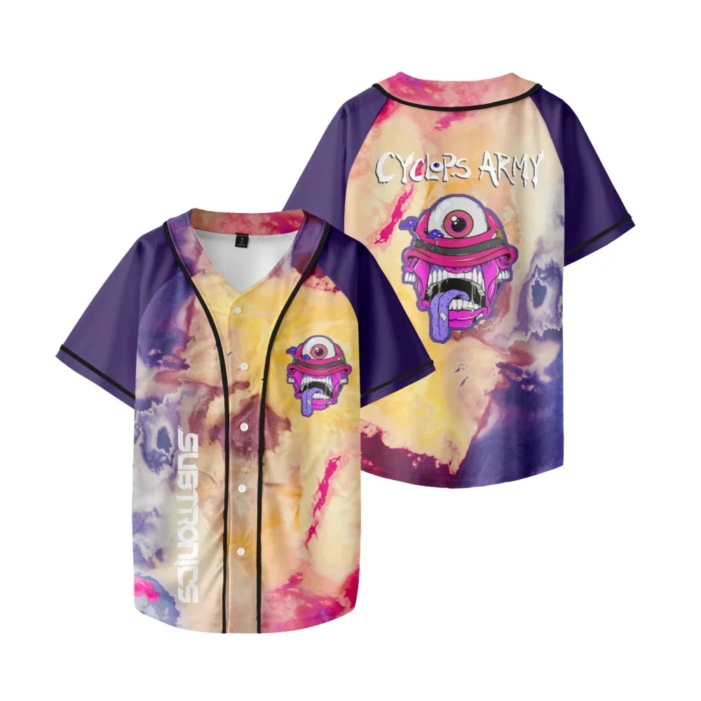 

Subtronics Cyclops Army Baseball Jersey Women Men Short Sleeve Streetwear Unisex Shirt