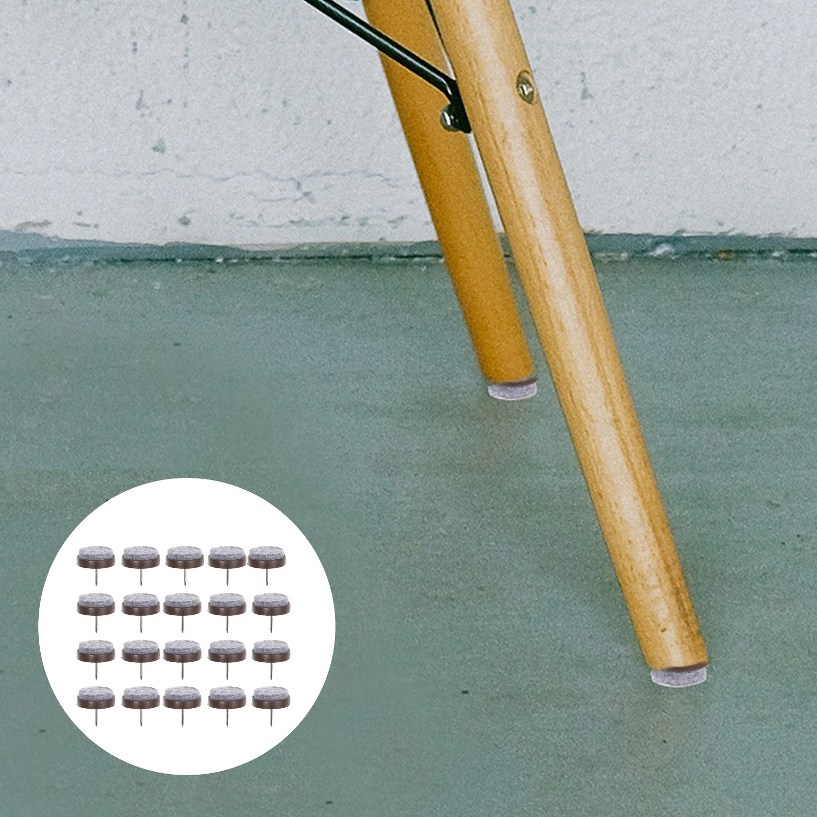 

50 Pcs Silent Felt 24mm Furniture Protectors Chair Leg Floor Sliders Durable Chair Pads Furniture Pads Waterproof