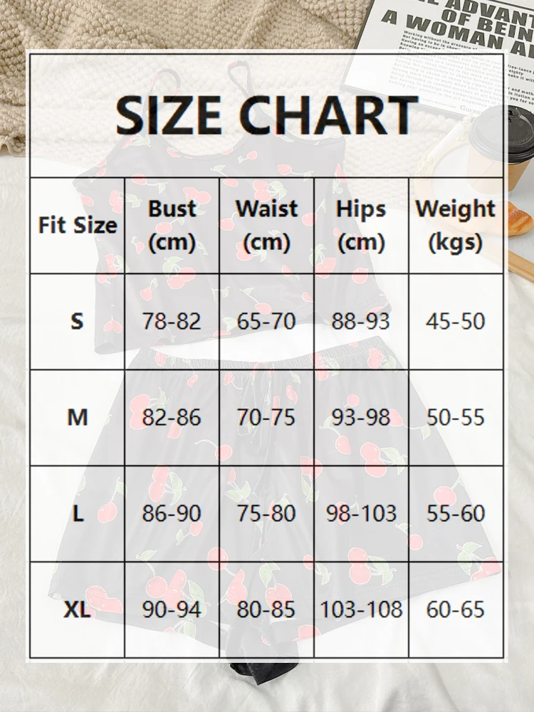 1 Sets Summer Cami Sleeveless Top and Shorts Pajama Sets Female Printed Adjustable Belt Cozy Loungewear Women Leisure Sleepwear image 6