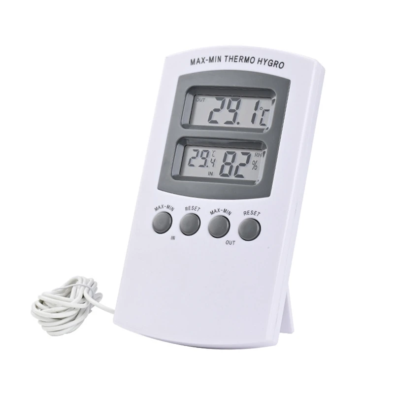 Indoor Outdoor Thermometer Hygrometer Hanging/Desktop Storage Gadget for Home Dormitory Bedroom Temperature Dropsale