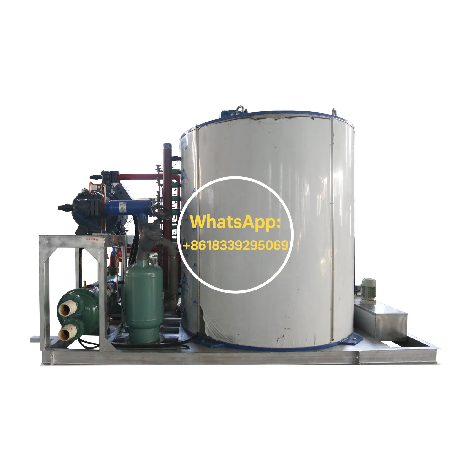1000kg Industrial Flake Ice Machine for Fish Seafood Fast Freeze Block Ice Machine Tube Ice Machinery Customzied