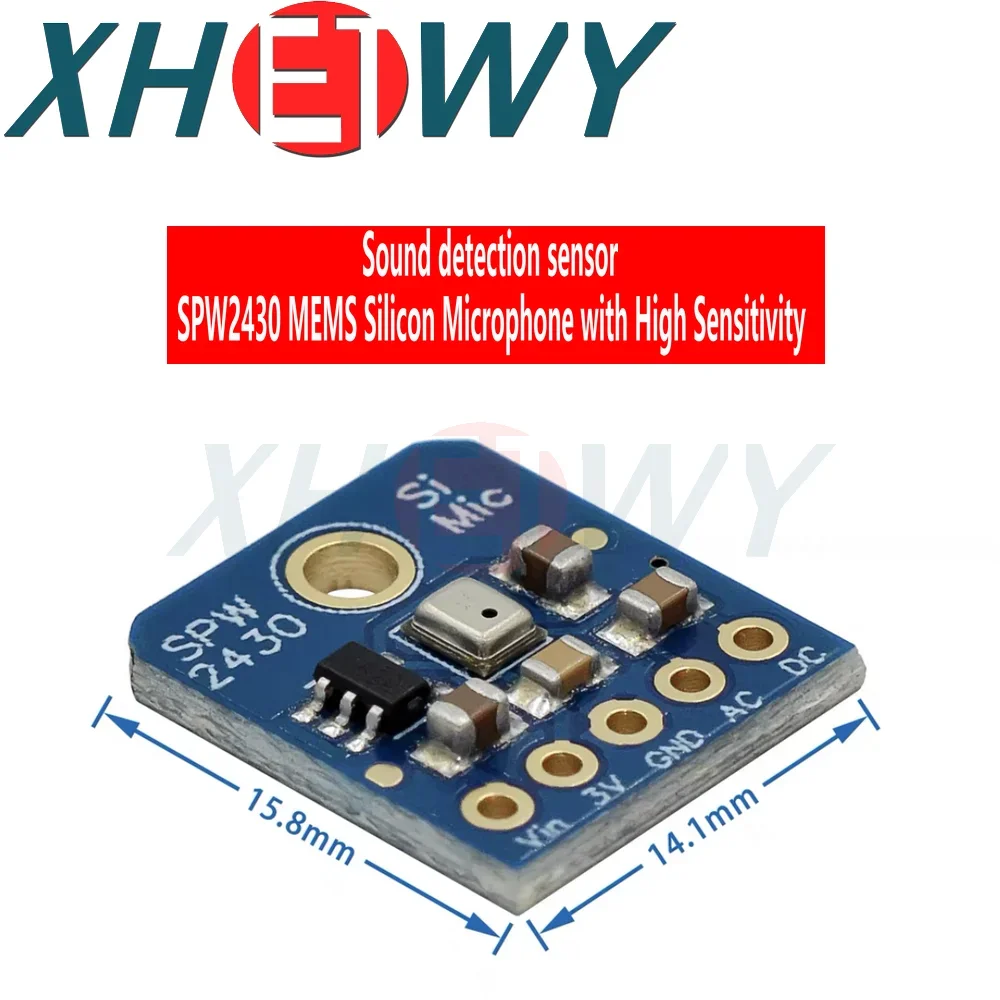 SPW2430 MEMS Microphone Sound Detection Sensor Module Mono MEMS Microphone Detect for Voice Converters Audio Recording