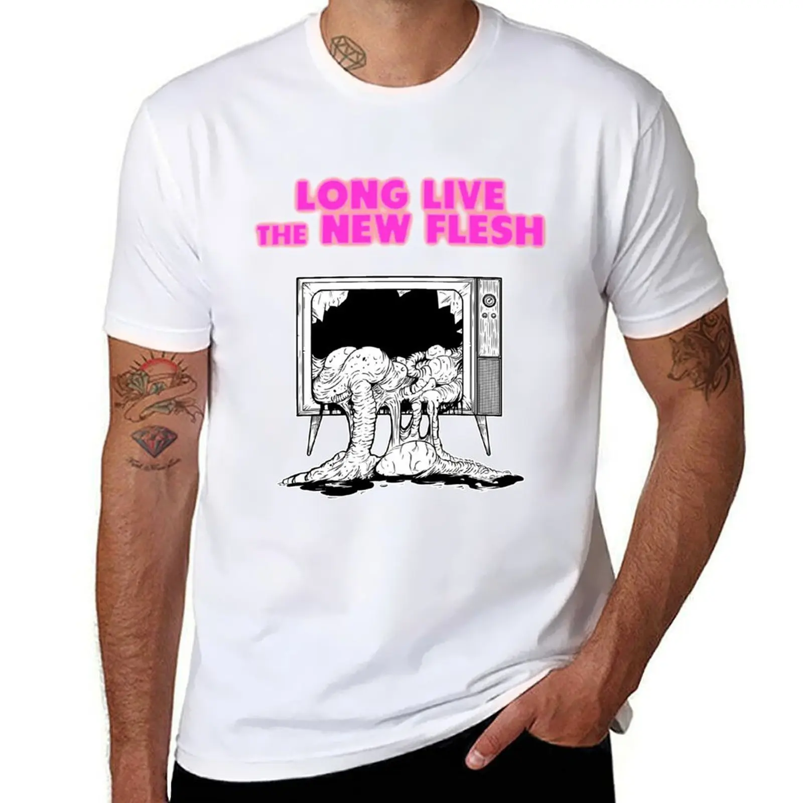 

Long Live the New Flesh T-Shirt t shirts for man cotton funny t shirt men 100% cotton luxury brand T-Shirt