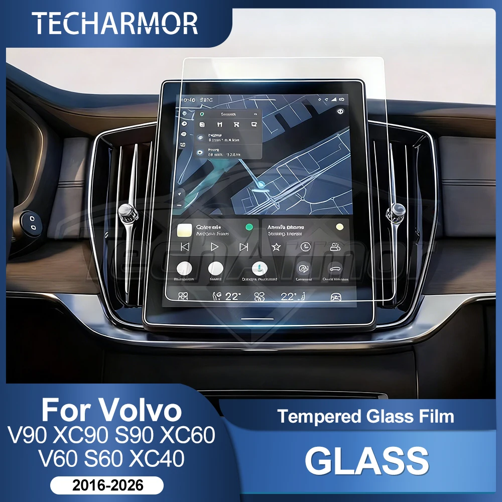 

Защитная пленка из закаленного стекла для автомобильного GPS-навигатора Volvo V90 XC90 2016-2026, аксессуар для интерьера автомобиля