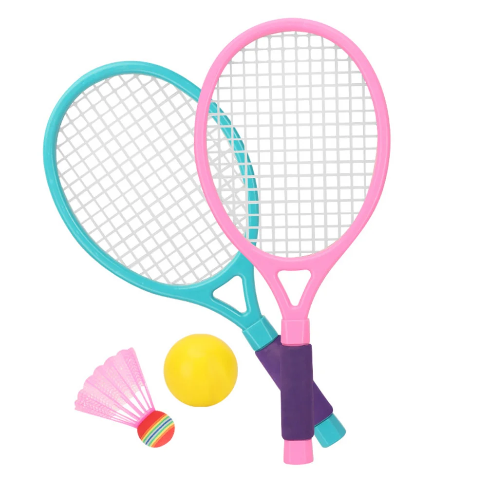 Badminton Racket Sports Parent-child Toys Children with Balls Tennis Portable Kids Athletic Playthings Plastic Bracket for