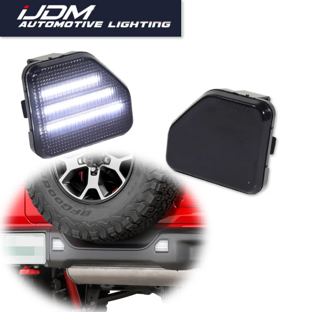 Luces reflectoras LED de xenón blancas para parachoques trasero, estilo luz trasera de coche, para Jeep Wrangler JL Sahara Rubicon MOAB 2018 en adelante, SOLO 12V