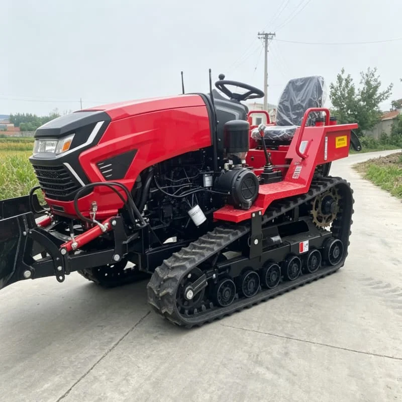 Customized Heavy‑Duty 60HP Super High‑Power Plowing Tractor, Tracked Rotary Tiller, Farm Rotary Tiller